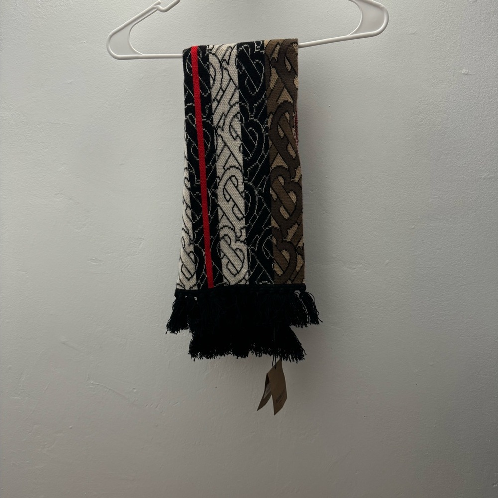 Burberry cashmere monogram scarf